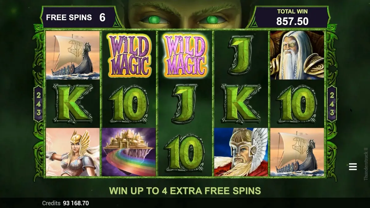 Thunderstruck II Loki free spins in the Great Hall of Spins